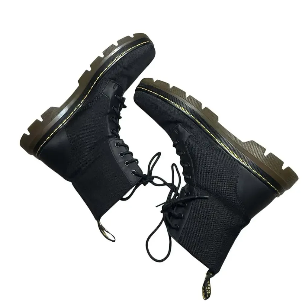 Dr. Martens Combs Boots Size 13 US M Black Canvas Combat